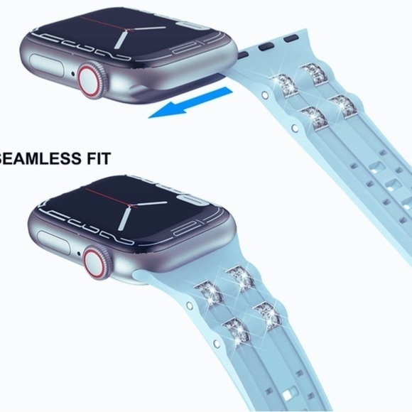 Shimmering Sky: Stylish TPU Apple Watch Band for Series 8, 7, 6, SE, & Ultra‎ - Picture 3 of 9